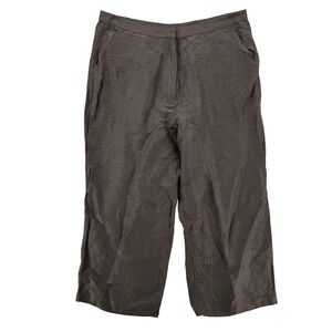 Eileen Fisher Pants Womens Large Cropped Linen Silk Blend Relaxed Lightweight